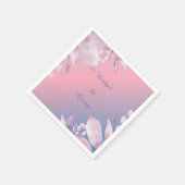 Pastel kersenbloesem sakura bruiloft servetten (Hoek)