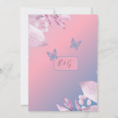 pastel kersenbloesem sakura bruiloft veilig de dat kaart (Achterkant)