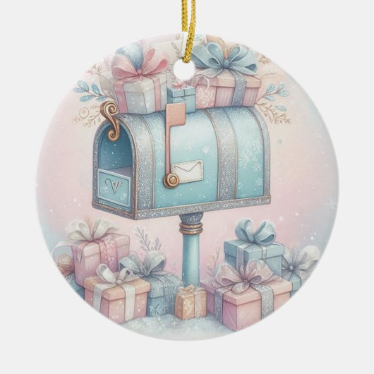 Pastel Kerst Ornament Mailbox en Cadeaus 8 (Voorkant)