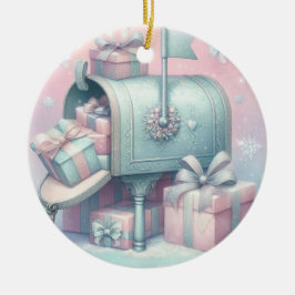 Pastel Kerst Ornament Mailbox en geschenken 7