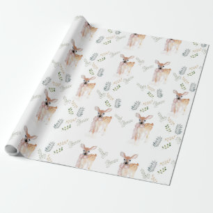Pastel Kerst Schattige Herten Fawn inpakpapier