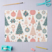 Pastel Kerstboom Ornamenten Vakantie Tissuepapier (Craft)