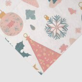 Pastel Kerstboom Ornamenten Vakantie Tissuepapier (Detail)