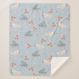 Pastel kerstgevels naadloos patroon sherpa deken