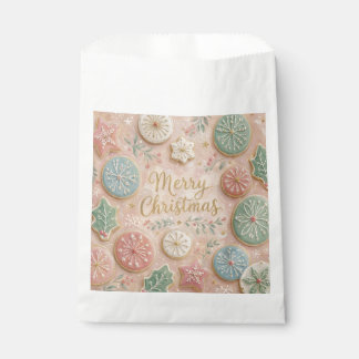 Pastel Kerstkoekjes Prettig Kerstfeest Sneeuwvlok Bedankzakje