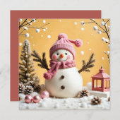 Pastel Kerstmis - Platte Kerstkaart (Voorkant / Achterkant)