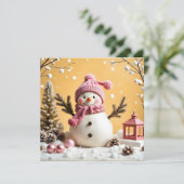 Pastel Kerstmis - Platte Kerstkaart (Staand voorkant)