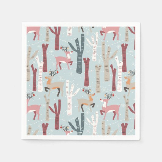 pastel kerstservetten servet (Voorkant)