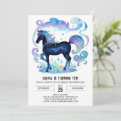Pastel Kinder Paard Verjaardag Kaart (Staand voorkant)