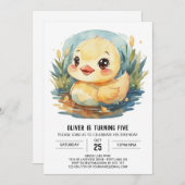 Pastel Kindereend Verjaardag Kaart (Voorkant / Achterkant)