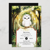 Pastel Kinderen Uil Verjaardag Kaart (Voorkant / Achterkant)