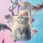 Pastel Kitty Avec Votre Nom<br><div class="desc">Adorable chou pastel avec votre nom sur un arrière - plan pastel.</div>