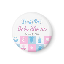 Pastel Kleine Icoontjes Babyfeestjes & Geslacht Re