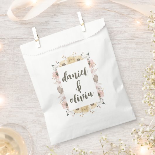 Pastel kleur Bloemen bruiloft Bedankzakje (Geknipt)