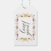 Pastel kleur Bloemen bruiloft Cadeaulabel (Achterkant)