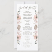 Pastel Kleur Bloemen Trouwprogramma's (Achterkant)