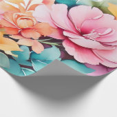 Pastel kleur Bloemenkunst Cadeaupapier (Hoek)