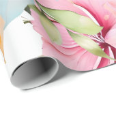 Pastel kleur Bloemenkunst Cadeaupapier (Rol Hoek)