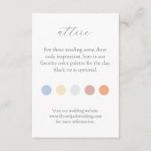 Pastel Kleur Dot Bruiloft Kleding Jurk Code Informatiekaartje (Voorkant)