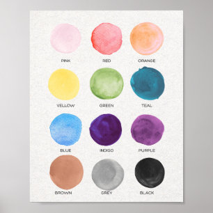 Pastel Kleur Educatieve Preschool Classroom Poster