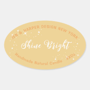 Pastel Kleur Geel Product Verpakking Labels