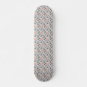 Pastel Kleur Kerstboom Patroon Skateboard