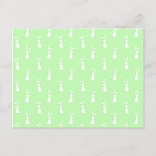 Pastel Kleur Konijn Patroon Mint Achtergrond Huisd Briefkaart