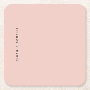 Pastel Kleur Minimalistische Persoonlijke Moderne Vierkante Kartonnen Onderzetter