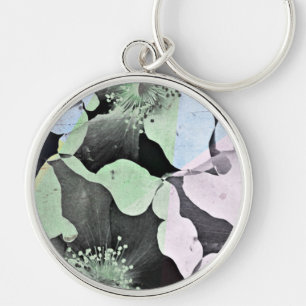 Pastel, kleur, romantische bloemenpatronen, natuur sleutelhanger