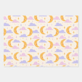 Pastel kleur slaapmaan inpakpapier vel (Voorkant)