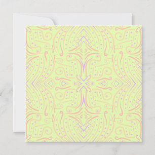 Pastel Kleur Stippen En taps toelopende Lijnen Pat Kaart