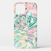 Pastel Kleur Tijger Art Patroon Case-Mate iPhone Case (Achterkant)