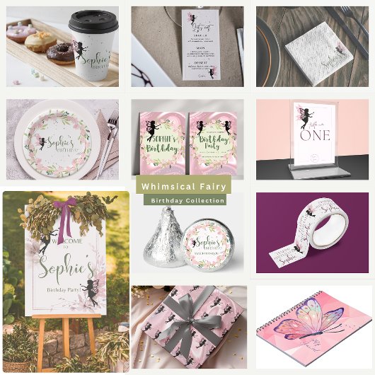 Pastel kleur vlinders aangepaste naam lint