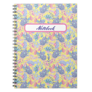 Pastel Kleur Vogels en Bloemen Notitieboek
