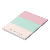 Pastel kleurblok gepersonaliseerd notitieblok (Gedraaid)
