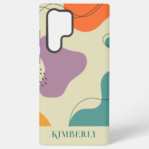 Pastel kleuren abstracte vormen moderne achtergron samsung galaxy hoesje