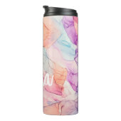 Pastel Kleuren Alcohol Inkt Gepersonaliseerd Thermosbeker (Geroteerd rechts)