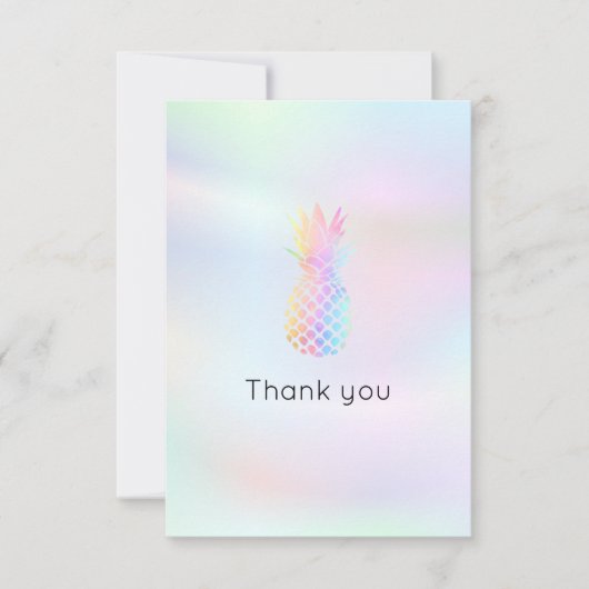 Pastel kleuren ananas bedankt (Voorkant)