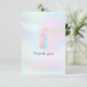 Pastel kleuren ananas bedankt (Staand voorkant)