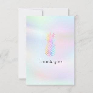 Pastel kleuren ananas bedankt