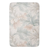 Pastel kleuren delicate sierbloemen motieven badmat (Voorkant Verticaal)