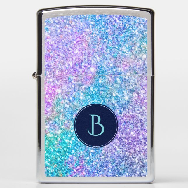 Pastel Kleuren Glitter & Monogram (Voorkant)