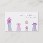 Pastel Kleuren Hond Walker Visitekaartje (Voorkant)