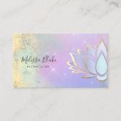 Pastel kleuren Lotus ontwerp Visitekaartje (Voorkant)
