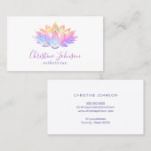 Pastel kleuren Lotus ontwerp Visitekaartje (Voorkant / Achterkant)