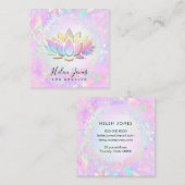 Pastel Kleuren Lotus Vierkant visitekaartje (Voorkant / Achterkant)