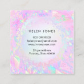 Pastel Kleuren Lotus Vierkant visitekaartje (Achterkant)