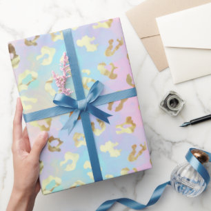 Pastel Kleuren Luipaard Skin Sjaal Cadeaupapier