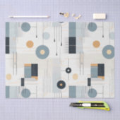 Pastel kleuren midden-eeuw geometrisch patroon tissuepapier (Craft)