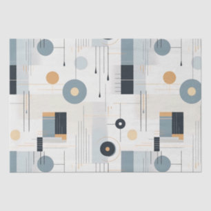 Pastel kleuren midden-eeuw geometrisch patroon tissuepapier
